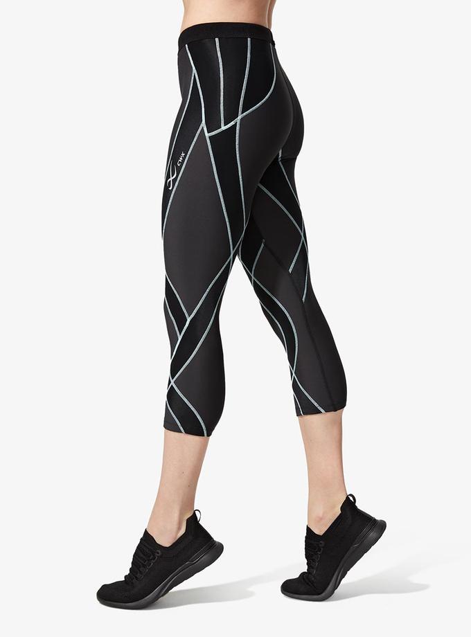 CW-X Endurance Generator Insulator Joint & Muscle Support 3/4 Compression Tight: Women's Black/Gray Sky On Sale