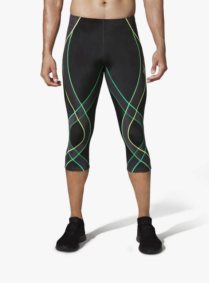 CW-X Endurance Generator Joint & Muscle Support 3/4 Compression Tight: Men's Black/Lime On Sale