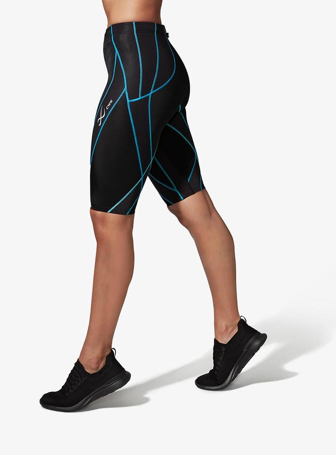 CW-X Endurance Generator Joint & Muscle Support Compression Short: Women's Black/Cyan For Sale