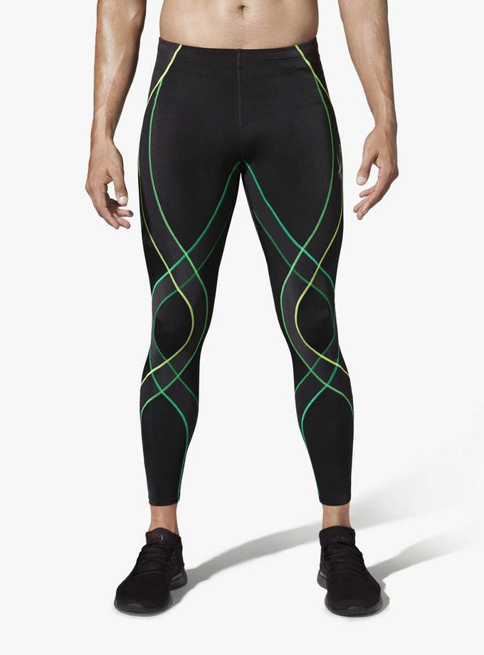 CW-X Endurance Generator Joint & Muscle Support Compression Tight: Men's Black/Lime New Arrival