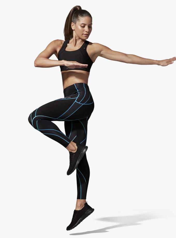 CW-X Endurance Generator Joint & Muscle Support Compression Tight: Women's Black/Cyan Best Seller