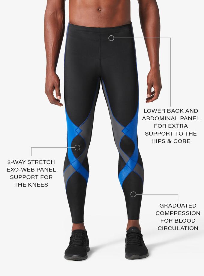 CW-X Stabilyx Joint Support Compression Tight: Men's Black/Grey/Blue Best Price